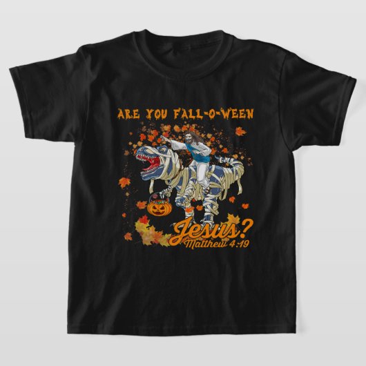 Ben jij Herfst O Ween Jesus Matthew 4 19 Halloween T-shirt (Laagn)