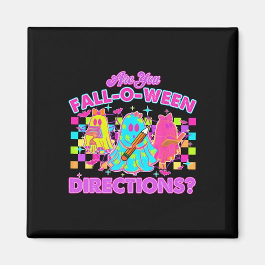 Ben jij Herfst-o-ween Routebeschrijving Funny Teac Magneet (Voorkant)