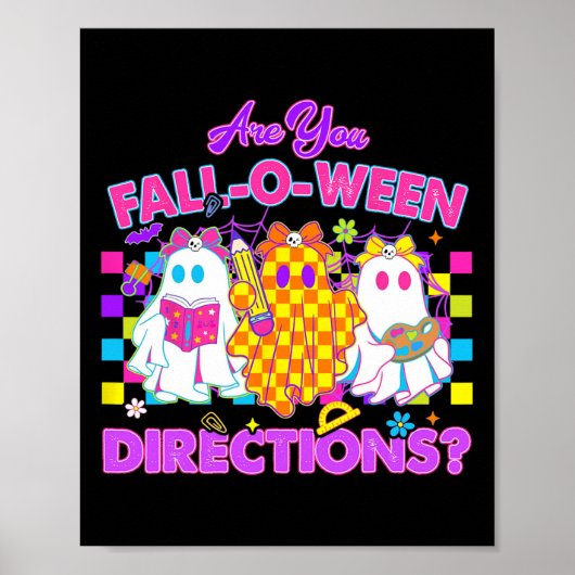 Ben jij Herfst-o-ween Routebeschrijving Schattige Poster (Voorkant)