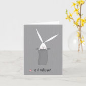 Ben jij het echt, Bunny in Pet? Kaart (Gele Bloem)