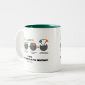 Ben jij in het leven het enzym of het substraat? tweekleurige koffiemok (Voorkant links)