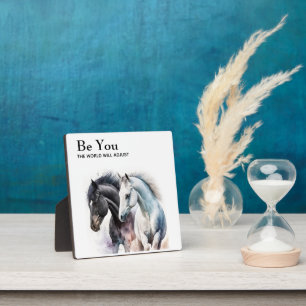 Ben jij Inspirerend met paarden in Waterverf Fotoplaat