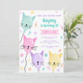 Ben jij Kitten Me Schattige Kitty Cat Birthday Rai Kaart (Staand voorkant)