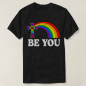 Ben jij LGBTQ Social Pride Rainbow Cross Cloding G T-shirt (Design voorkant)