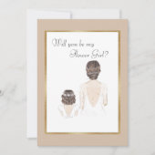 Ben jij mijn Bloemenmeisje Weddenschap Gold? Kaart (Voorkant)