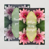 Ben jij mijn blowermeisje Pink Lotus Flowers? Kaart (Voorkant / Achterkant)