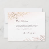 Ben jij mijn bruidmaid Gilded Gold botanical? Kaart (Achterkant)