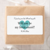 Ben jij mijn bruidmaidwijnfles? etiket (Insitu)