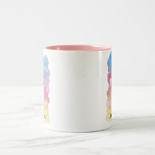 Ben jij mijn bruidsmeisje aquarel mok? tweekleurige koffiemok (Center)