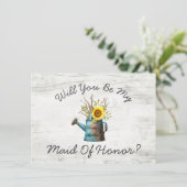 Ben jij mijn bruidsmeisje van Honor Sunflower rust Kaart (Staand voorkant)