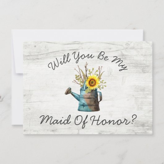 Ben jij mijn bruidsmeisje van Honor Sunflower rust Kaart (Voorkant)