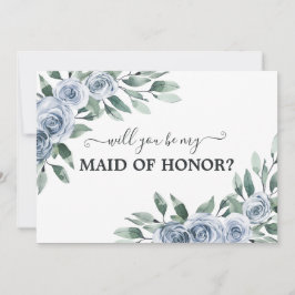 Ben jij mijn Eredienster Dusty Blue Flat Kaart? Kaart