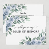 Ben jij mijn Eredienster Dusty Blue Flat Kaart? Kaart (Voorkant / Achterkant)