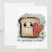 Ben jij mijn hart aan het bakken? Grappige Valenti Feestdagenkaart (Voorkant / Achterkant)