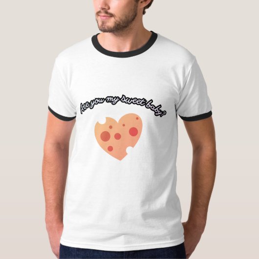 Ben jij mijn lieve baby? kaasliefhebber t-shirt (Voorkant)