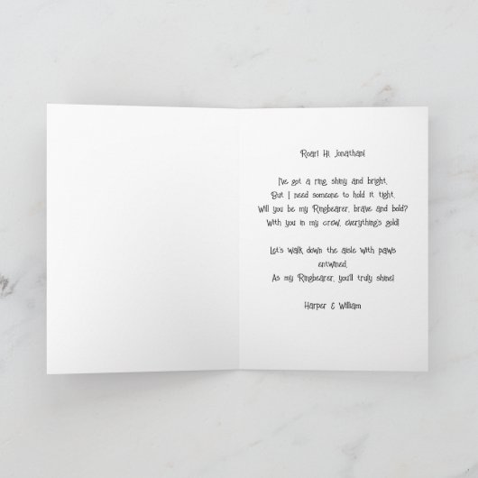 Ben jij mijn ringdrager beer? (Binnen)