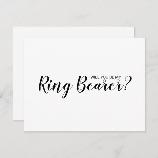 Ben jij mijn ringdrager? Modern script Kaart (Voorkant / Achterkant)