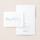 Ben jij mijn ringdrager? Modern Script Silver Folie Kaarten (Display)