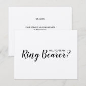 Ben jij mijn ringdrager? Rustiek Kraft-papier Kaart (Voorkant / Achterkant)