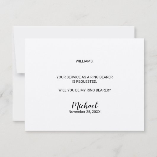 Ben jij mijn ringdrager? Rustiek Kraft-papier Kaart (Achterkant)