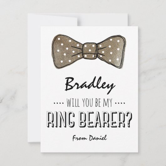 Ben jij mijn ringdrager? | Rustieke bruiloft Kaart (Voorkant)