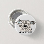 BEN JIJ MIJN VRIEND? Knoop Ronde Button 3,2 Cm (Voorkant /achterkant)