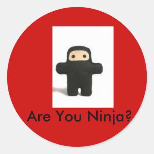 Ben jij Ninja sticker? Ronde Sticker (Voorkant)