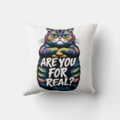 Ben jij voor een grappige chagrijnige kat? kussen (Achterkant)