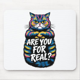 Ben jij voor een grappige chagrijnige kat? muismat