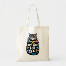 Ben jij voor een grappige chagrijnige kat? tote bag