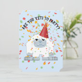 Ben jij Yeti voor een leuk verjaardagsfeestje Yeti Kaart (Staand voorkant)