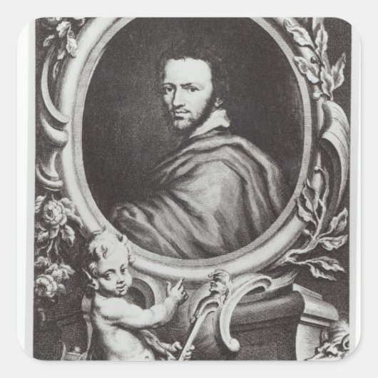 Ben Jonson English playwright Vierkante Sticker (Voorkant)