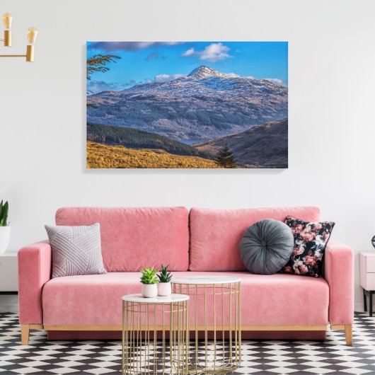Ben Lomond, Loch Lomond Schotland Canvas Afdruk (Insitu (Woonkamer))