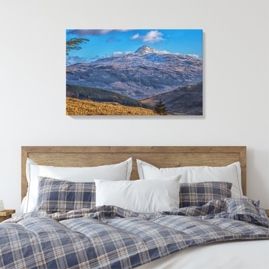 Ben Lomond, Loch Lomond Schotland Canvas Afdruk (Insitu (Slaapkamer))