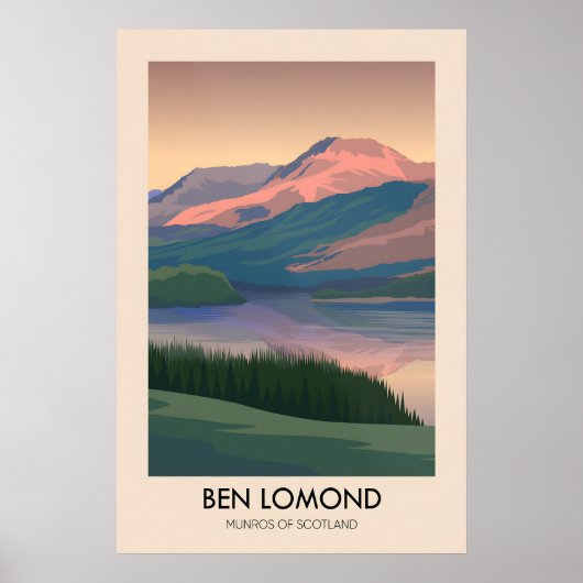 Ben Lomond Munros van Schotland Reisposter Poster (Voorkant)