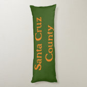 Ben Lomond Santa Cruz County groene oranje tekst Lichaamskussen (Achterkant (Verticaal))