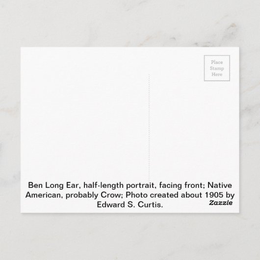 Ben Long Ear (Native American) Briefkaart (Achterkant)