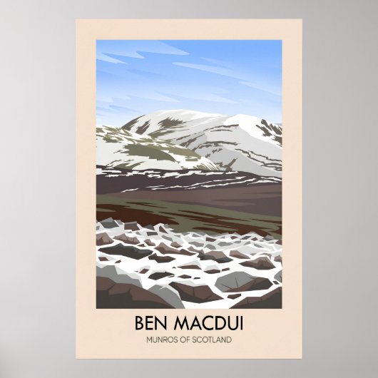 Ben Macdui Munros van Schotland Reisposter Poster (Voorkant)