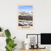 Ben Macdui Munros van Schotland Reisposter Poster (Thuiskantoor)