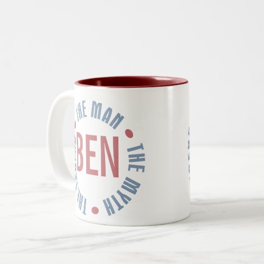 Ben Man Myth Legend  Tweekleurige Koffiemok (Voorkant links)