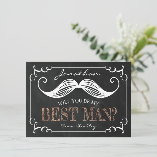  ben mijn beste man | Groomsmannen Kaart (Staand voorkant)