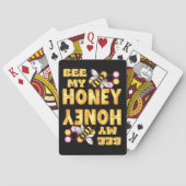 BEN MIJN HONEE grappige bijendag voor valentijnen Pokerkaarten (Achterkant)