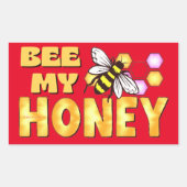 BEN MIJN HONEE grappige bijendag voor valentijnen Rechthoekige Sticker (Voorkant)