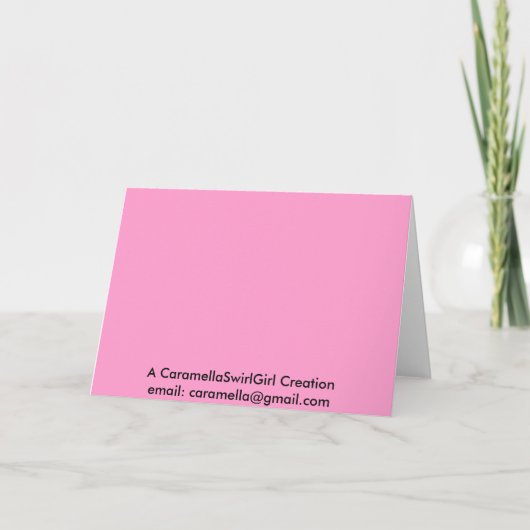 Ben Mijn Kaart van het Bruidsmeisje (Achterkant)