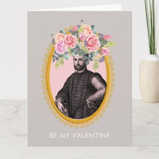BEN MIJN VALENTIJN Cool Kerel Floral Kaart (Voorkant)