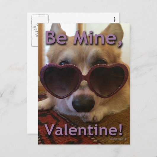 "Ben Mijn, Valentijn!" Het Briefkaart van Corgi (Voorkant / Achterkant)