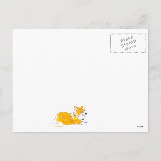 "Ben Mijn, Valentijn!" Het Briefkaart van Corgi (Achterkant)