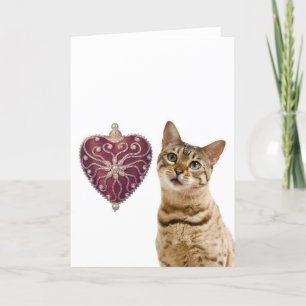 Ben mijn Valentijn met leuk katje en hart Feestdagen Kaart
