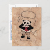 Ben mijn Valentijn, Panda. Feestdagenkaart (Voorkant / Achterkant)