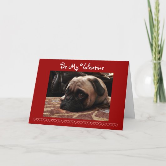 Ben Mijn Valentijn, Pug Feestdagen Kaart (Voorkant)